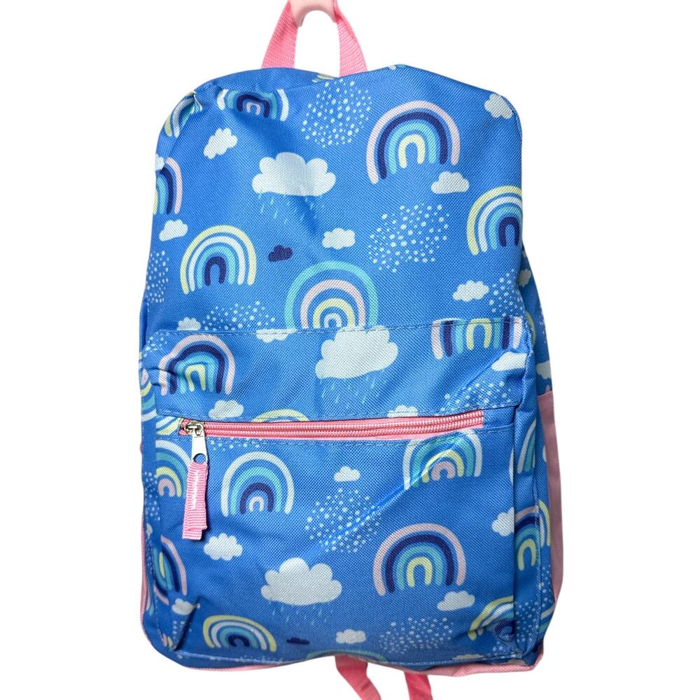 Kids Rainbow Cloud Backpack Pink Blue Preschool School Bookbag